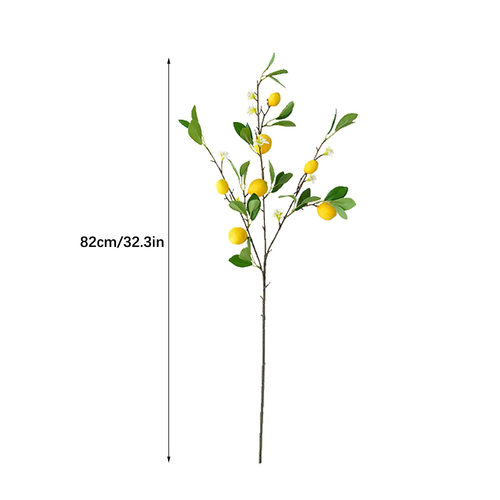 Amazon.co.jp: ZWMBYN 人工レモンブランチ3個 高さ32.3インチ